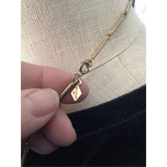 Vintage Sarah Coventry Necklace 27” Gold Cream Beaded Necklace 🍁🍂 - Picture 3 of 11